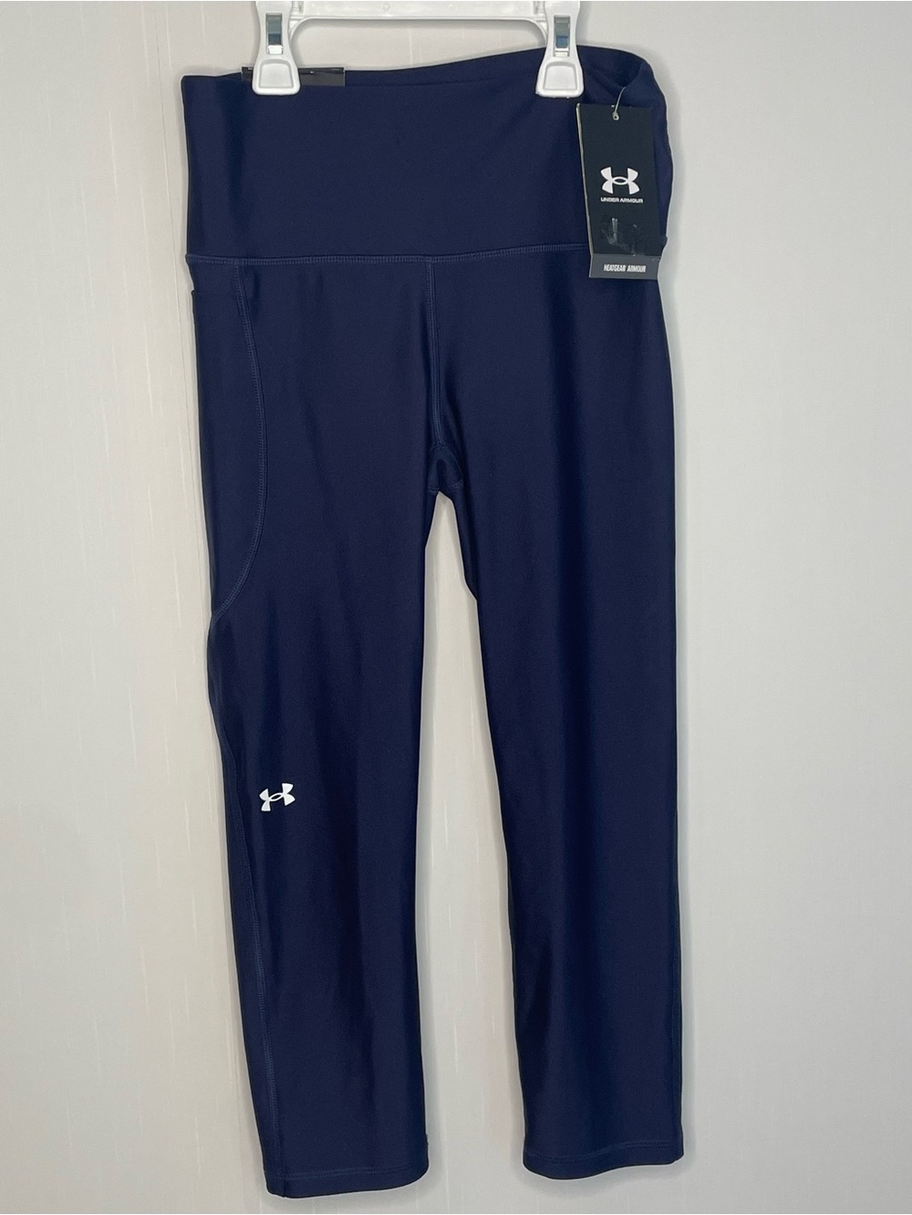 Under Armour Women’s HeatGear Compression High Rise Capri Navy Small